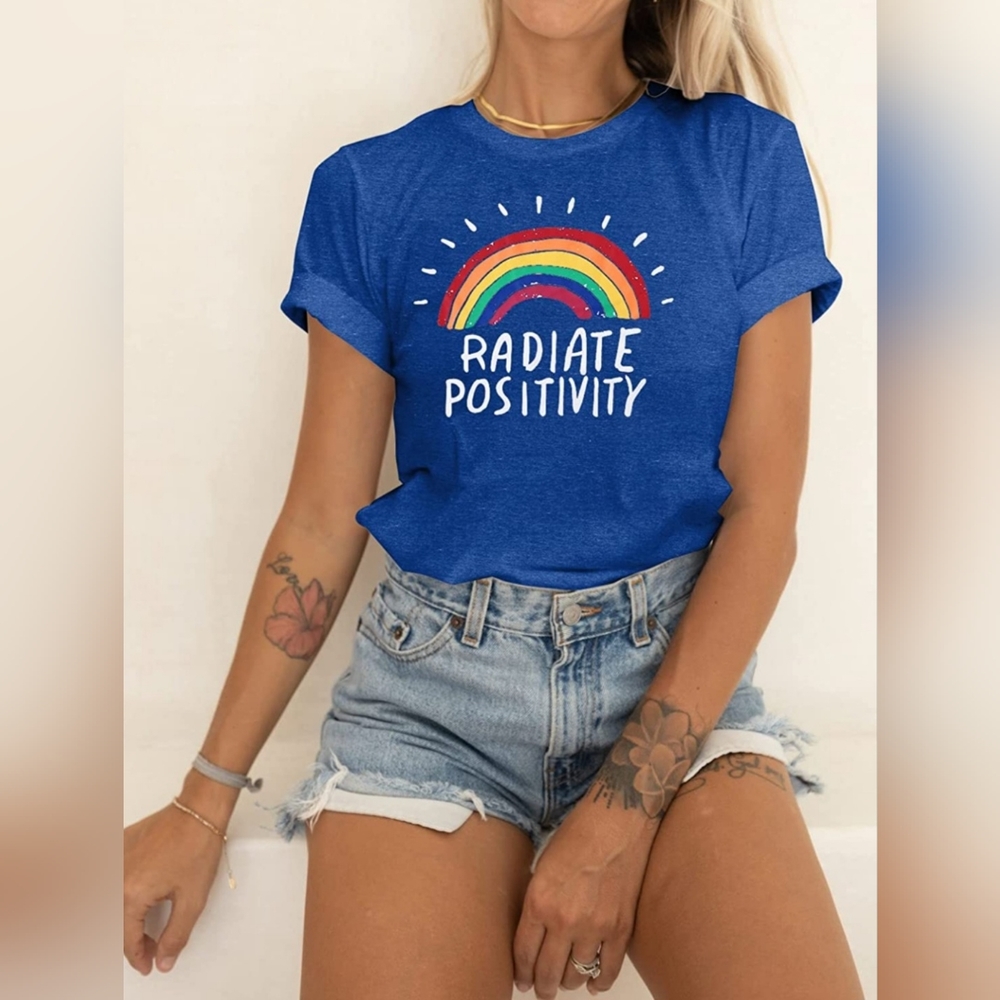 Pride "Radiate Positivity" Tee L - Picture 9 of 10
